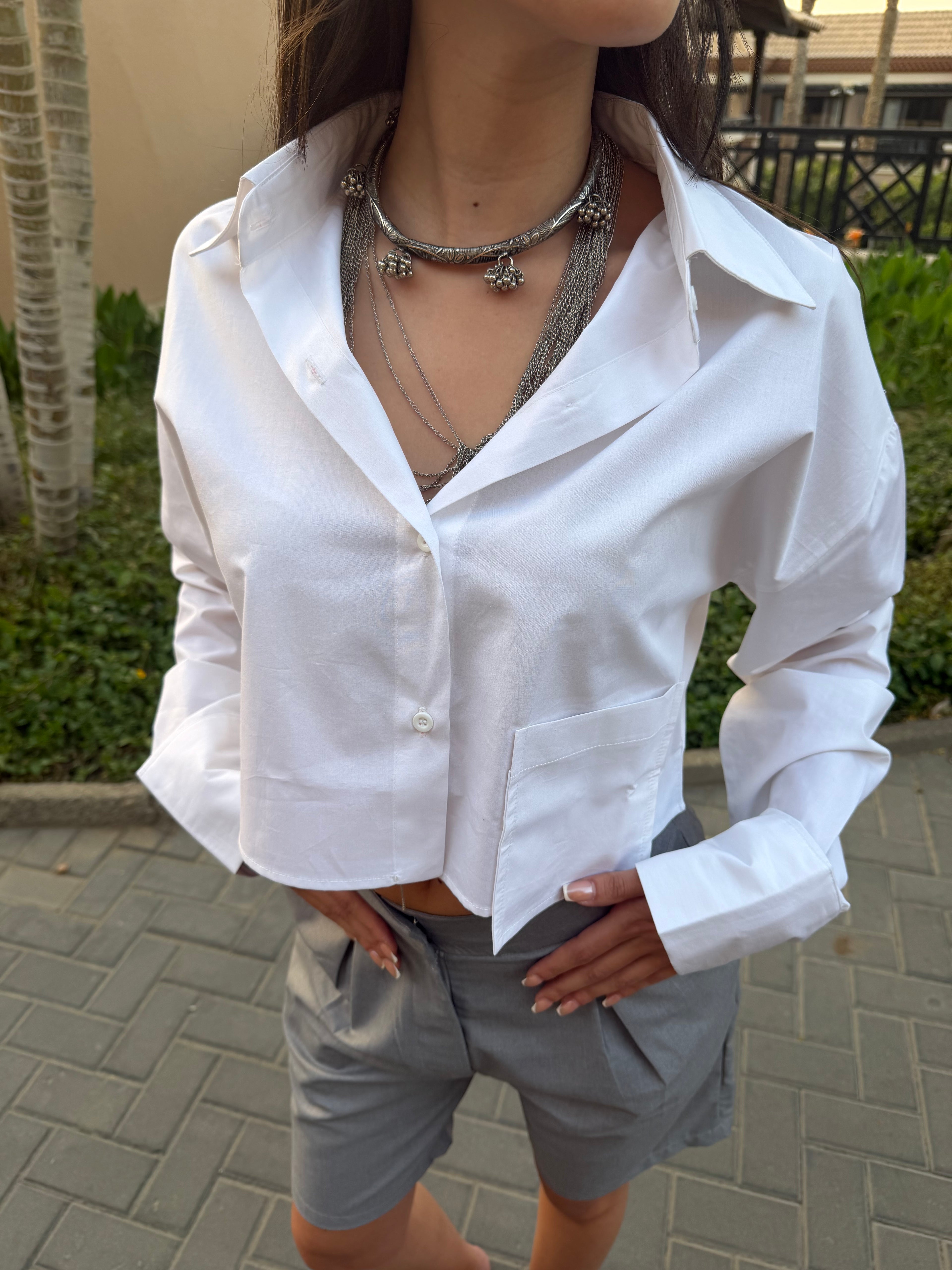 Cropped Relaxed Shirt