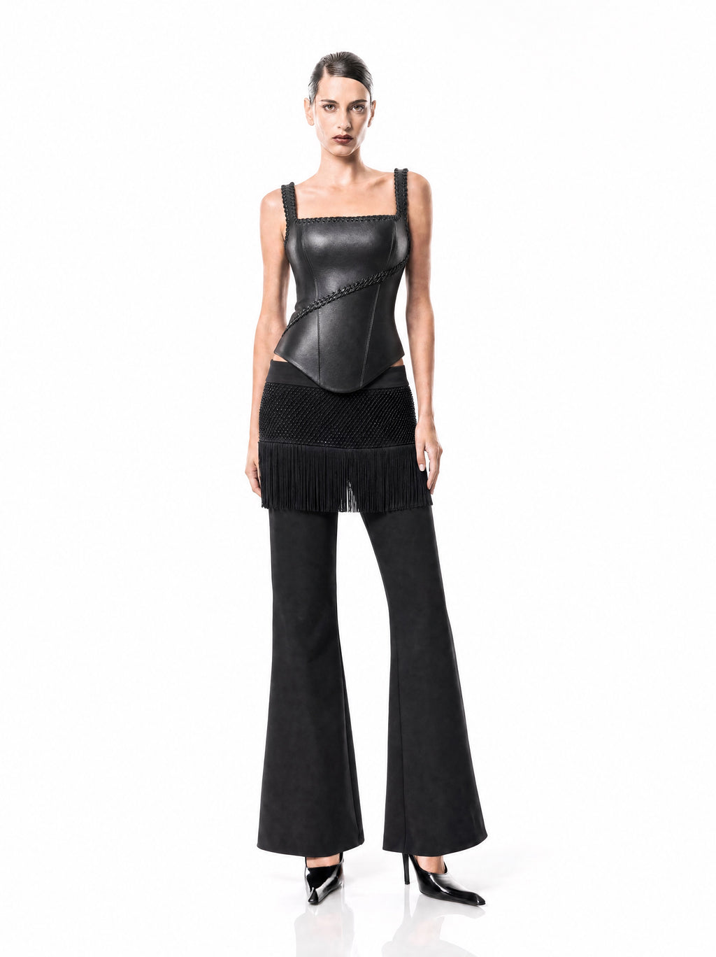Noir Fringe Pants