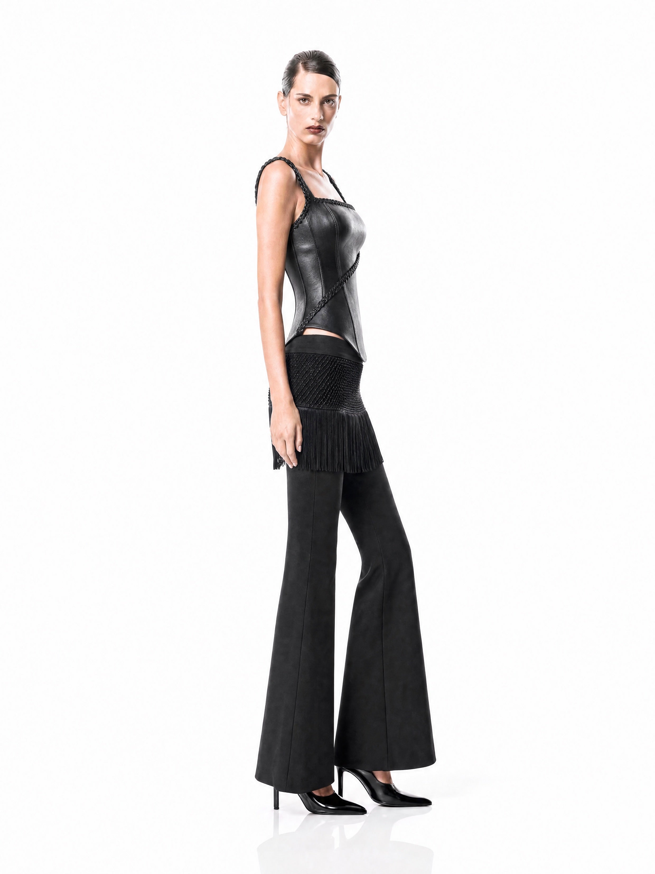 Noir Fringe Pants
